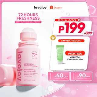 BEST SELLER | lavojoy Let It Glow Deodorant Serum | 72hrs Freshness antiperspirant