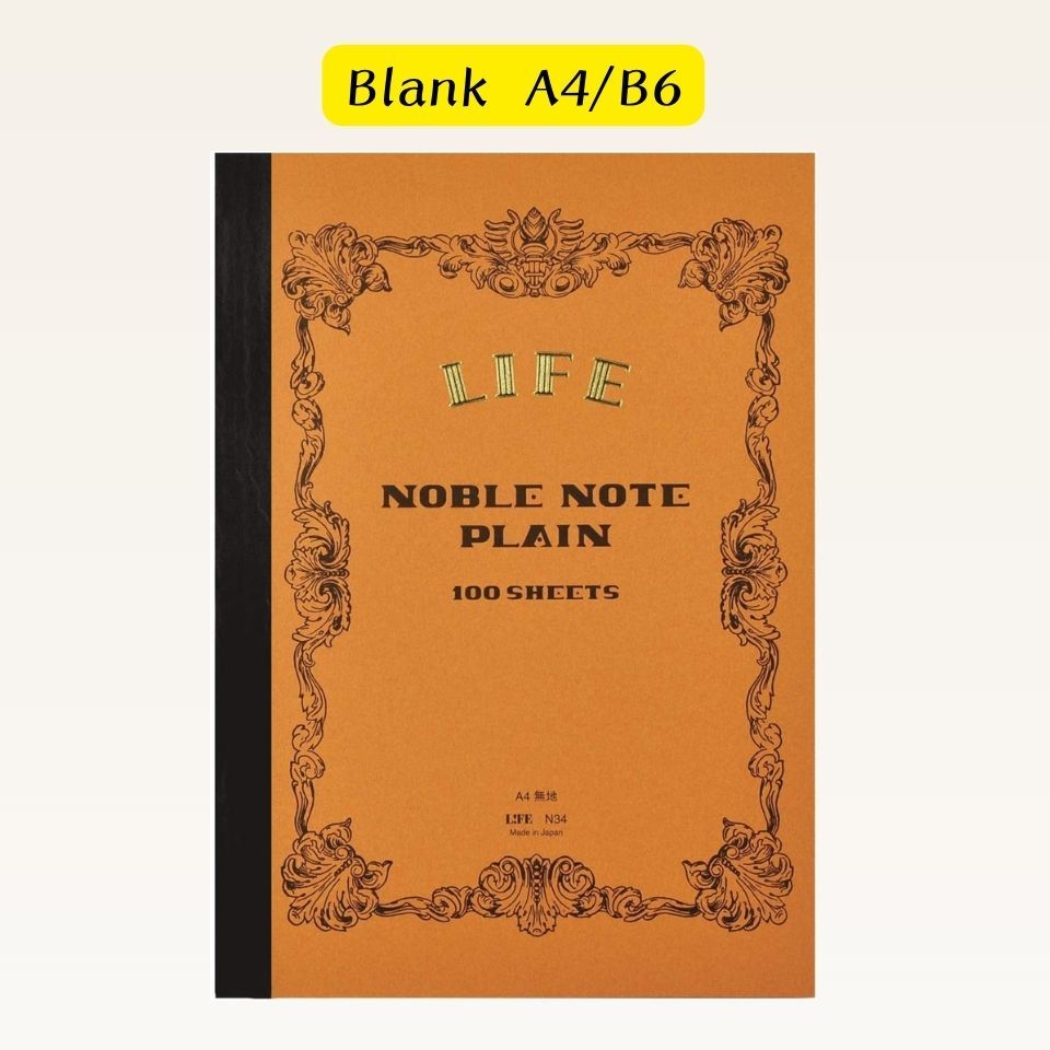 Life Noble Note Blank Notebook 100 Sheets A4 B6