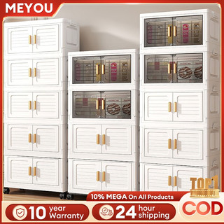 Foldable Plastic Wardrobe with Wheels for Easy Mobility, Transparent Design