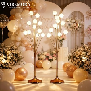 LED Fairy Light 11 Bulb Gold Iron Apple Tree Floor Lamp For Wedding Birthday Party Room Decoration