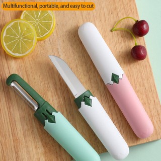 Kitchen Multifunctional Peeler 2-in-1 Fruit Peeler Portable Stainless Steel Fruit Knife
