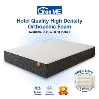 【FREE Pillow】Dreame 8" High Density Foam Mattress Back Pain Relief Hotel Quality 5.0★ 20Y Warranty