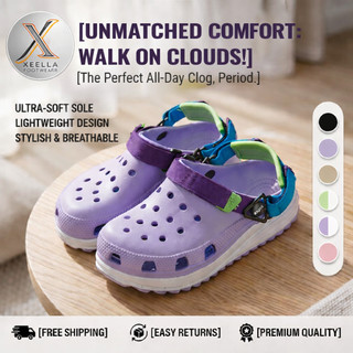 【𝙓𝙀𝙇𝙇𝘼】Closs Premium Quality Clogs Ultra Soft Sole Adjustable Straps Slipper For Women Size 36-40
