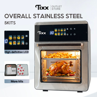 Tixx Air Fryer  25L Capacity 304 Stainless steel Kitchen Appliance 1800W Oil-Free Cooking Inverter