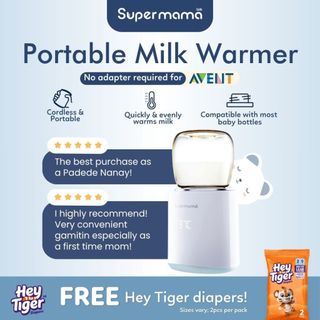 Supermama Lab Portable Baby Milk Warmer | Wireless Breastmilk Heater | Adapters for Bottles