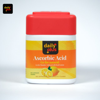 Daily Plus Vitamin C / Ascorbic Acid Supplement Infused with Real Lemon