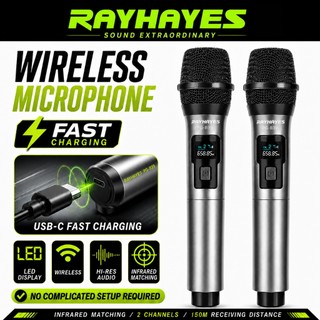 RAYHAYES PG-B39 Wireless Microphone UHF Handheld Rechargeable Dynamic Microphone For Karaoke