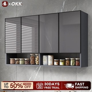 OKK Aluminum Kitchen Cabinet Anti-termite Pantry Cabinet Glass Hanging Cabinet Wall For Kitchen