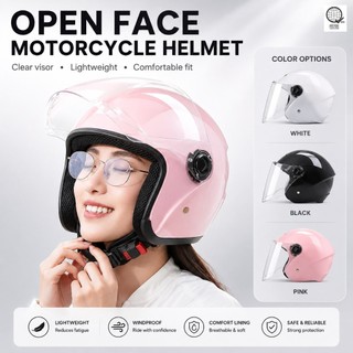 Helmet Motorcycle Half Face for Women Man Unisex 56-60CM Universal Motorcycle Accessories with Icc
