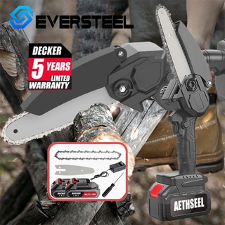 EVERSTEEL Electric Brushless electric 6/4 Inch Cordless Electric Chainsaw Electric Saw Mini Portable