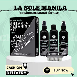 La Sole Manila Sneaker Cleaning Kit Shoe Cleaner 4in1 Shoe Brush Deodorizer Protection