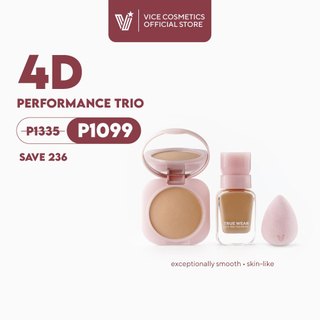 [NEW] VICE CO. 4D Performance Trio [Skin-like Foundation & Complexion Powder with Sponge]