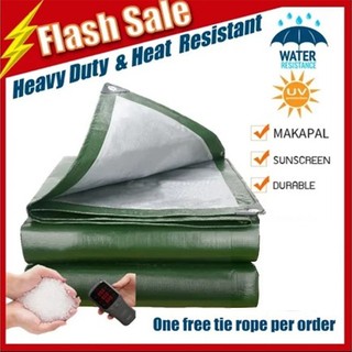 Free Rope Lona Trapal Rubberized Makapal Waterproof Heavy Duty Sun and Rain Protection Original