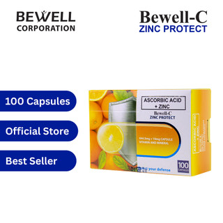 Bewell-C Zinc Protect Ascorbic Acid  plus Zinc 500mg/capsule, 100 capsule/box