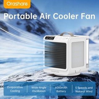 Orashare DFM03 Portable Air Cooler Fan Rechargeable Desktop Cooling Fan Strong Wind for Home Office