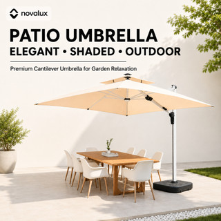Weather Resistant Large Patio Umbrella  - Perfect for Garden, Balcony, Patio & Outdoor Spaces