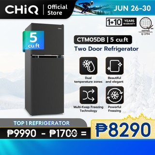 【NEW】CHiQ 5 cu.ft. two door Refrigerator - CTM05DB, Black, Direct Cool freezer, energy saving fridge