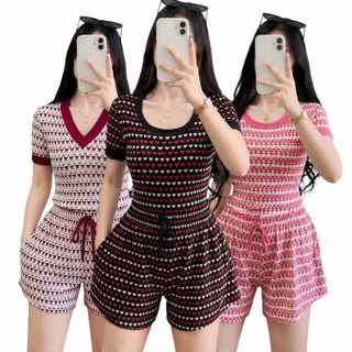 RUFFA Printed Knitted Set Top and Short