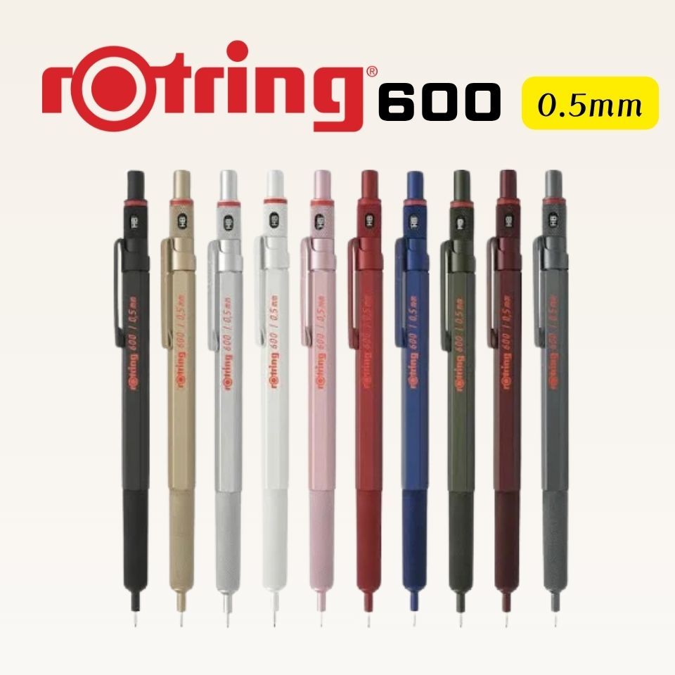 rOtring 600 0.5mm Mechanical Pencil Full Metal Drafting Pen