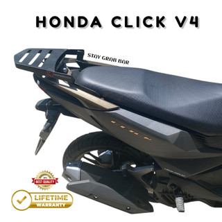 SJ Monorack For Honda Click 125 V4 Stay Grab Bar  Plated Type & Ordinary Powder Coated Bracket