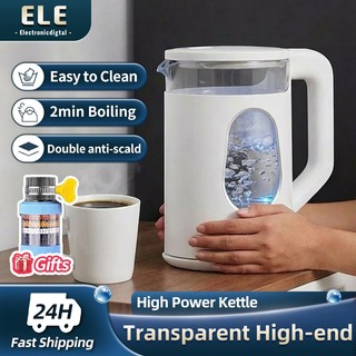 Electric Kettle Large Capacity Stainless Steel Fast Boiling Hot Water Kettle Home Office Use