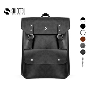 Shigetsu HOKKAIDO Leather Backpack for School 14 INCHES men office bagpack