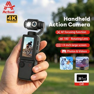 Actual【COD】4K Sports Wearable Camera Hold In Hand Travel Bicycle Driver Recorder Mini Sports Cam