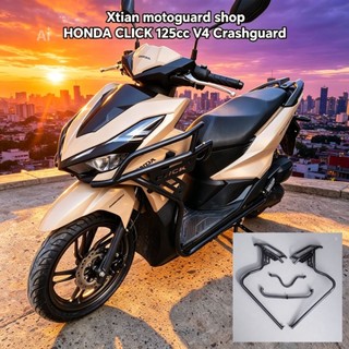 HONDA CLICK 125CC V4 CRASHGUARD (CNC CUTTING DESIGN)HEAVY-DUTY POWDER COATED