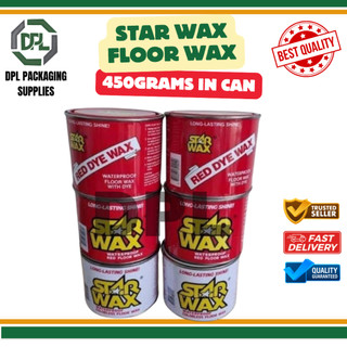 Star Wax Floor Wax in Can 450g ( Red / Red Dye / Colorless ) Starwax Can Original SOLD PER CAN