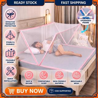 Installation-Free Foldable Mosquito Net: 360° Protection for King/Queen Beds, Home & Travel