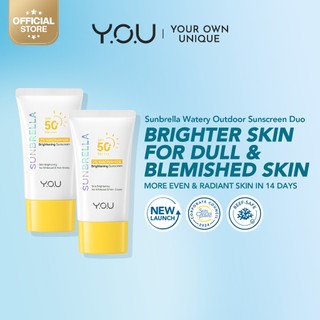 Y.O.U Sunbrella 2% Niacinamide Brightening Sunscreen Serum SPF50+ PA++++ 30ml Duo