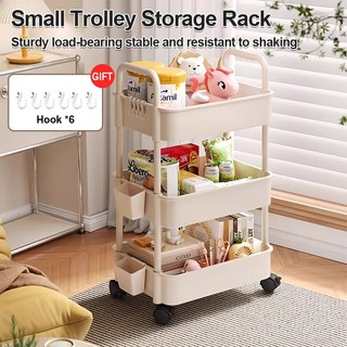 Trolley Cart Organizer2/3/4/5 Tier Rack Trolley Organizer CartStorage Organizer Moving Rack Trolley