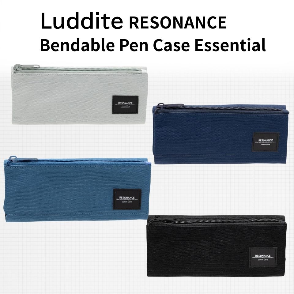 Luddite RESONANCE Bendy Pencil Case Essential Japan Slim Soft Storage Pen Case Stationery Organizer