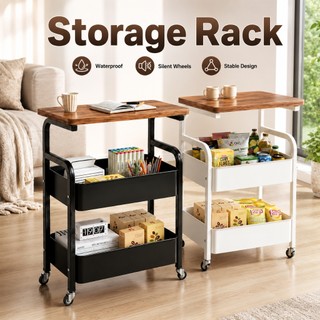 Autox Multifunction Movable Trolley Cart Organizer Steel Organizer Storage Rack With Wheel Computer