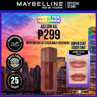 Maybelline Superstay Teddy Tint - 12HR Longwear, Transferproof, Blurred Soft Matte Multi-Use Tint