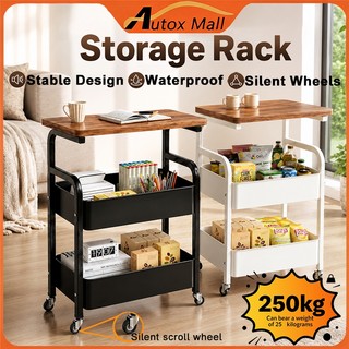 Autox Multifunction Movable Trolley Cart Organizer Steel Organizer Storage Rack With Wheel Computer