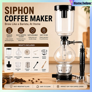 Siphon Coffee Maker Heat-resistant Glass Espresso Maker Coffee Filter Kit Homemade Coffee Machine