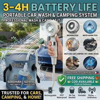 Portable Camping Shower Outdoor Electric Shower Pump for Camping Car Washing Garden