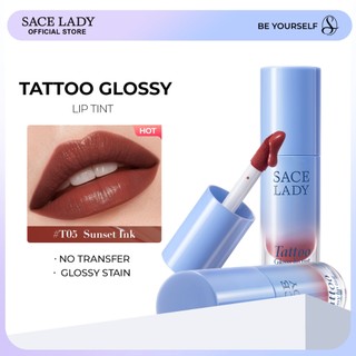 SACE LADY Tattoo Glossy Lip Tint 16H Long Lasting Waterproof Non-sticky Color Lock Liptint Cosmestic