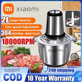 XIAOMI 18000PRM Meat Grinder 2L 304 Stainless Steel Food Grinder SS Kitchen Blender Food Processor