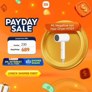 Xiaomi Mi Portable 1600W Negative Ion Hair Dryer H101 Dual Protection Quick Drying Hair Care
