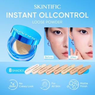 SKINTIFIC Invisiblur All Day Loose Powder Foundation Pore-Blurring Oil-Control Powder For All Skin