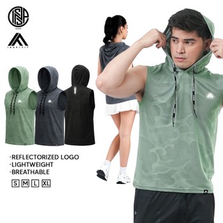 INSPI FIT Camou Hoodie Muscle Tee Reflectorized Drifit Sando for Men Sleeveless Tank Tops for Women