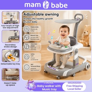 Foldable Baby Walker With Music And Mat Baby Walker Suitable For Baby Infant Walker 6-18 Months