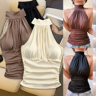 BETTINA PADDED SEXY Halter Cotton Top