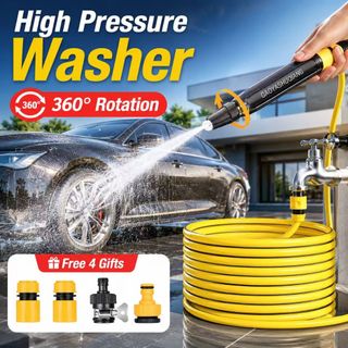 KIKOT PVC Portable High-Pressure Water Gun Car Washing Spray Pressure Washer Garden Hose For Water