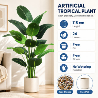Artificial plant Realistic Banana Tree fake plants UV Resistant Low Maintenance Indoor Outdoor Decor