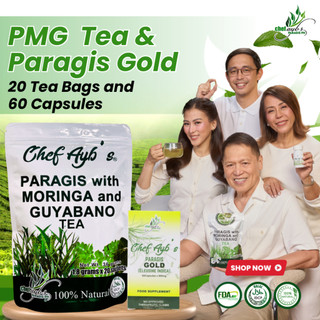 Chef Ayb's Power Bundle|| Paragis with Moringa and Guyabano Tea and Gold Capsule Bundle