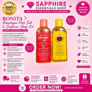Himalayan Pink Salt Face and Body Oil with SPF 30, Bonita Sunflower Oil