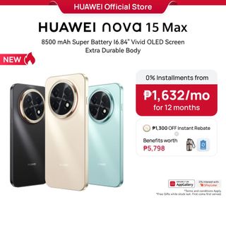 HUAWEI nova 15 Max Smartphone | 16GB*(8GB + 8GB)+256GB | 8500 mAh Super Battery